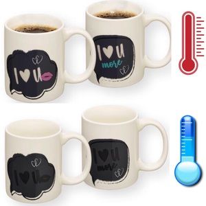Color Changing I Love You Mug Set